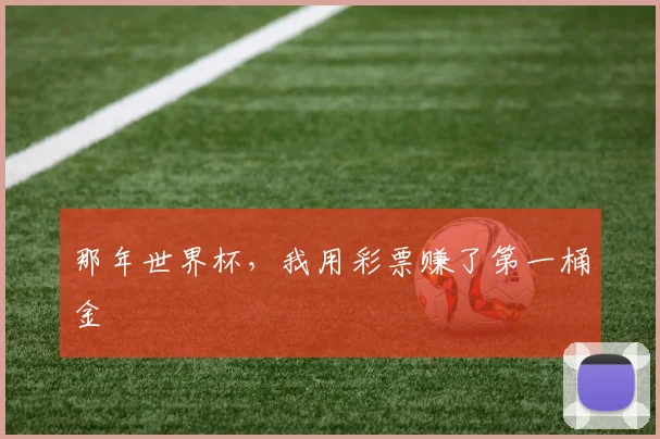 那年世界杯，我用彩票赚了第一桶金